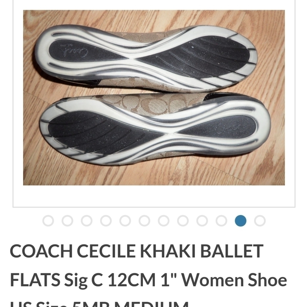 COACH CECILE SIG C FLAT SHOES SIZE 5 - Picture 14 of 16